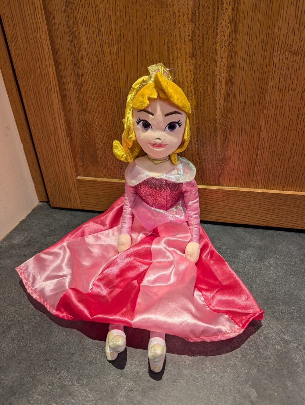 Disney Store Princess Aurora Sleeping Beauty Plush Doll 12" Stuffed Soft Toy
